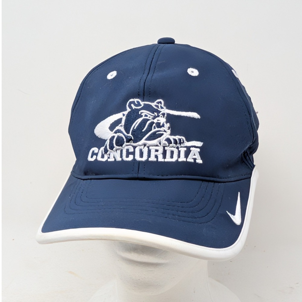 Nike Legacy91 Dri-FIT Hat Concordia Bulldogs Navy Blue Adjustable Cap Mens OSFM